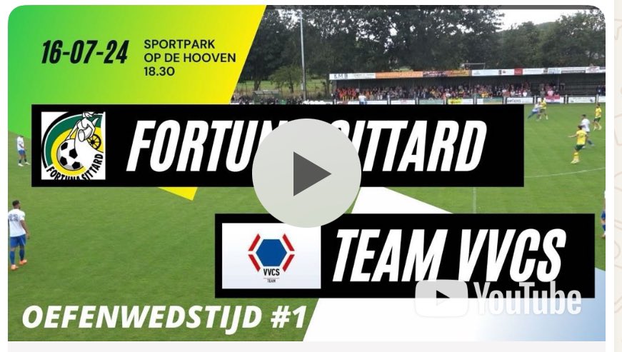 spelersvakbond's tweet image. Bekijk de hele wedstrijd @FortunaSittard - #TeamVVCS hier op YouTube:

📺⚽️💫 bit.ly/3xQyAqt

#forvvcs #fortunasittard #preseason