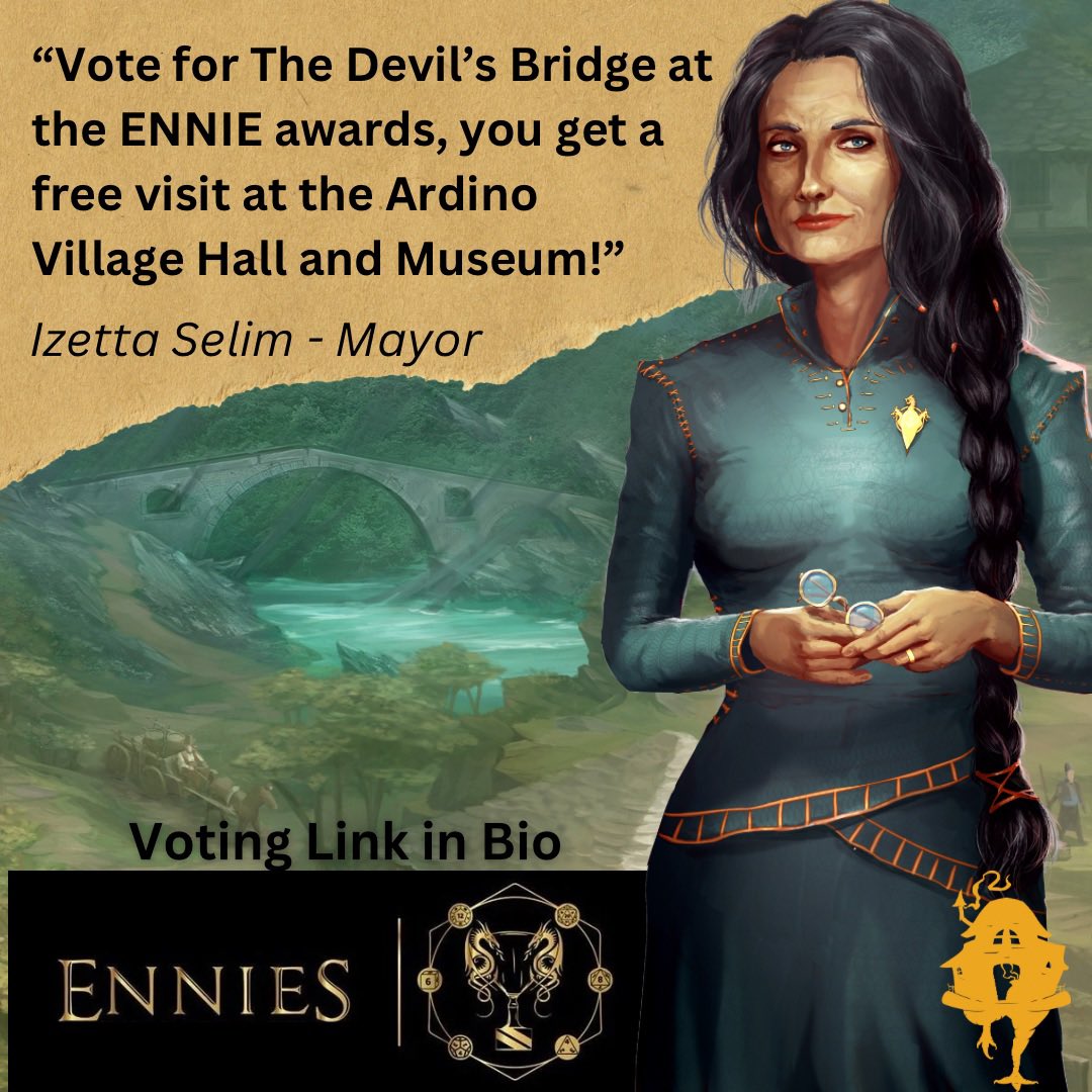 Yellow_Madhouse's tweet photo. Our NPCs continue helping us with whatever they can to win an @ENnies award for Best Adventure - Long Form
You can vote via link below, and the way it works is 1 for 1st place 5 for last place. You can also download the adventure from there 💛

 https://t.co/NxeNnoeKQk

#dnd #5e https://t.co/w0sj7rTz7E