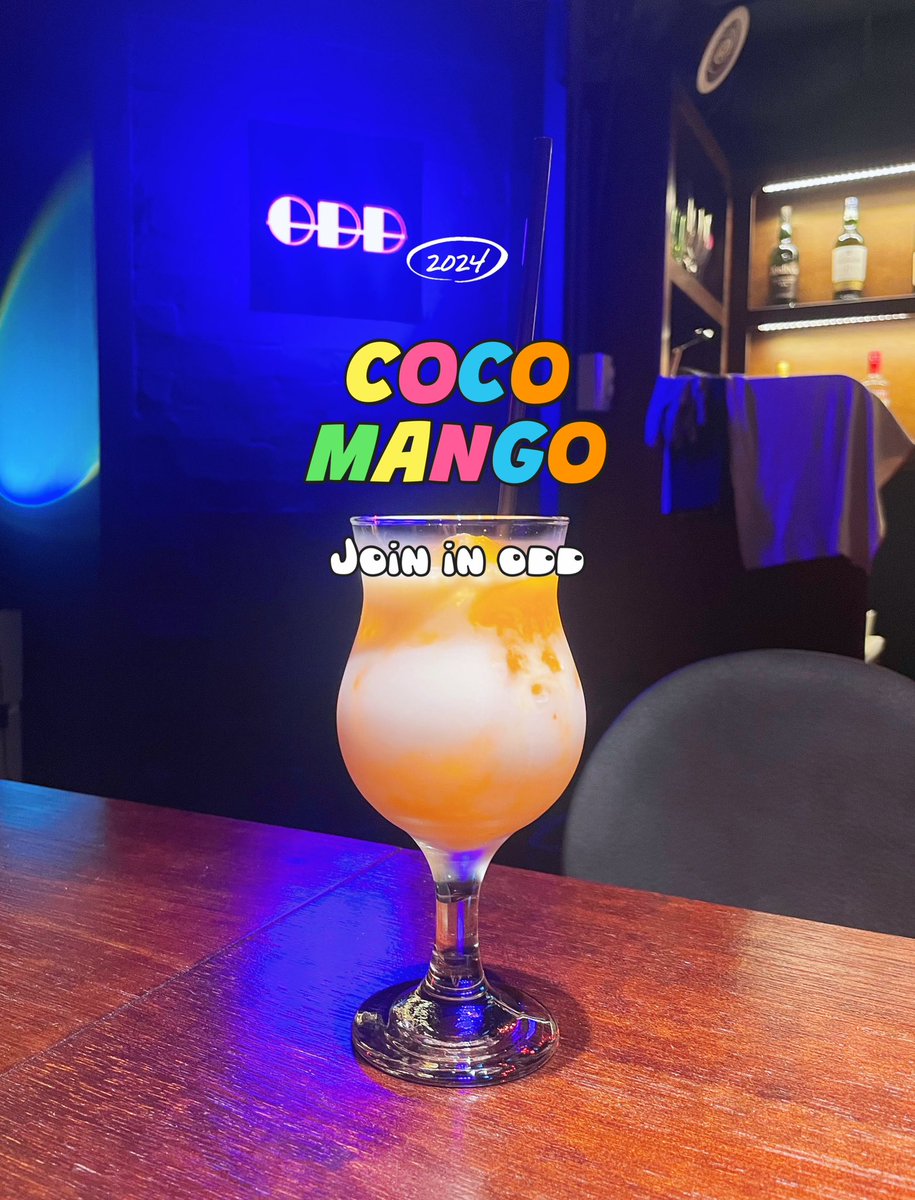 ✨NANA’s Weekly Cocktail✨
이번 주는 말리부 베이스의 코코 망고라는 이름의 나나 매니저의 오리지널 칵테일입니다! 낮은 도수로 술에 약하신 분들도 즐길 수 있는 달달한 맛!!🥭💕