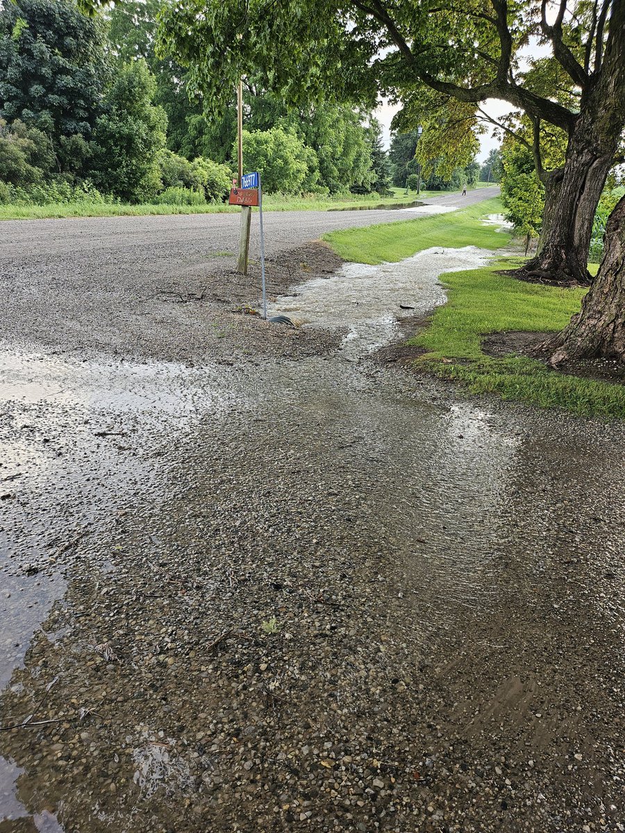 20 years here and we've never seen this much flooding. We even covered the road with <a href="/5genfrmr/">William S Chesney</a> 's help (yup, your water was coming our way). Culverts are getting a good flush out at least 🤷‍♀️
