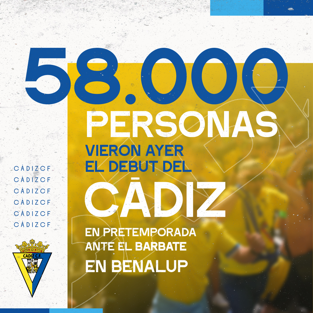 📊 AUDIENCIAS | Seguimiento masivo en el inicio de la pretemporada 24/25

➡️ 58.000 espectadores siguieron el #BarbateCádiz a través de todos nuestros canales oficiales.

🙌 ¡GRACIAS!