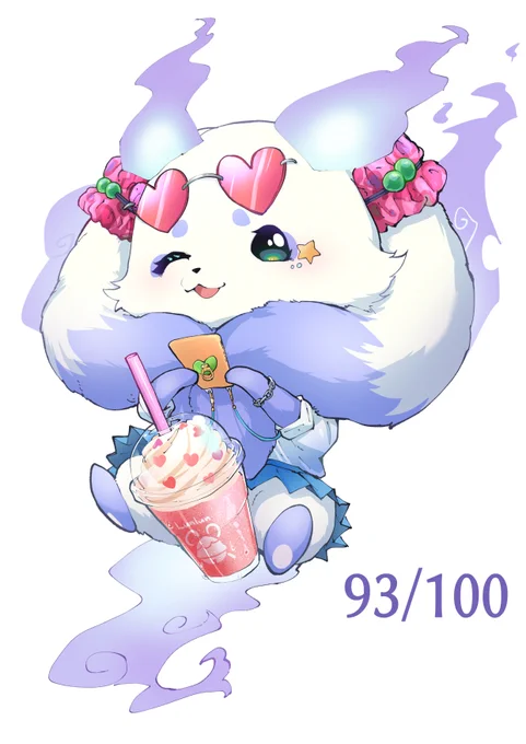 93/100  #るんるんびじちかん #VTuberイラスト100日チャレンジ