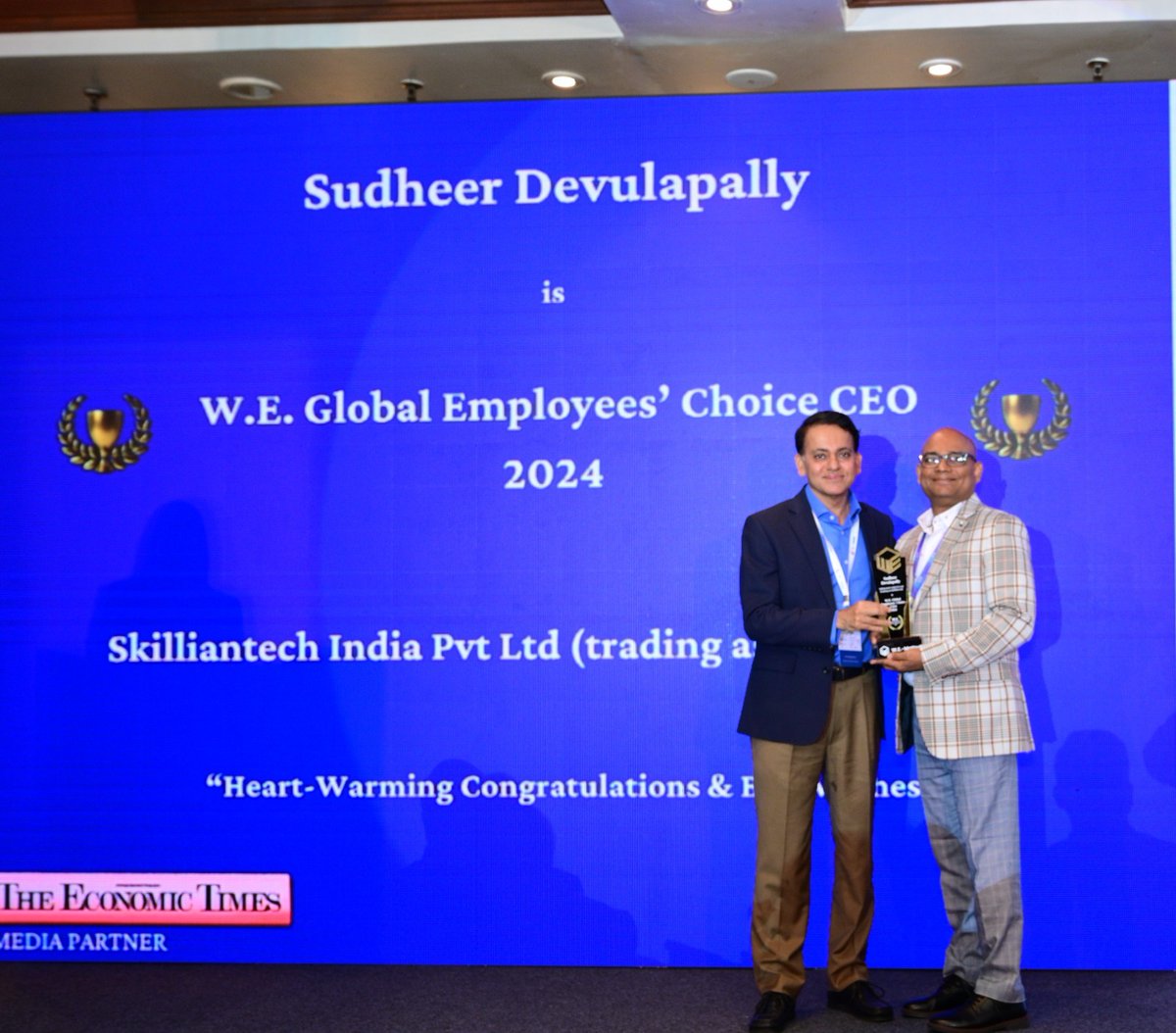 SkillRecruit's tweet photo. We are delighted to share that SkillRecruit has been awarded at the WE Global Employees Choice Awards 2024. Our gratitude goes to W.E. Matter Global for the invitation and for bestowing this accolade upon us. We appreciate the recognition of our commitment and efforts. 
#WEAwards https://t.co/iZewF6RONJ