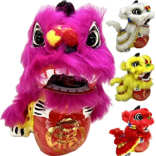 獅子舞の小さな置物！ 中国の伝統的な獅子舞をモチーフにしており