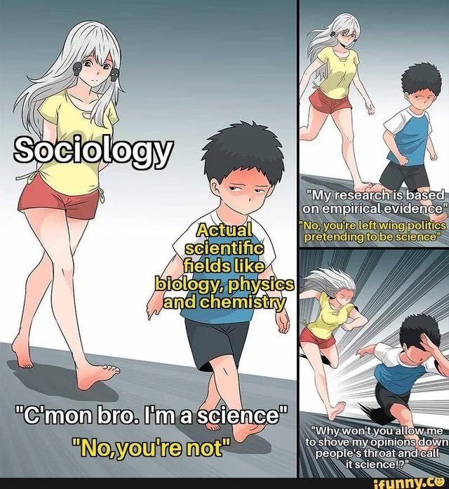 srk_lad's tweet image. “When Sociology wants to sit with the ‘hard sciences’ at lunch… 🍔🔬 #AcademicHumor #Sociology #Science”