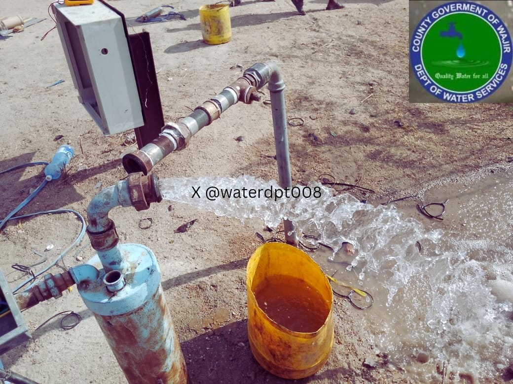 waterdpt008's tweet photo. Our rapid technical team has successfully retrieved the Habaswein Level 4 Hospital borehole after a total shutdown. Upon investigation, they discovered a motor failure. Demonstrating unwavering dedication the team replaced the entire motor and installed a new 7.5ml control panel. https://t.co/Vaf42Xwm65