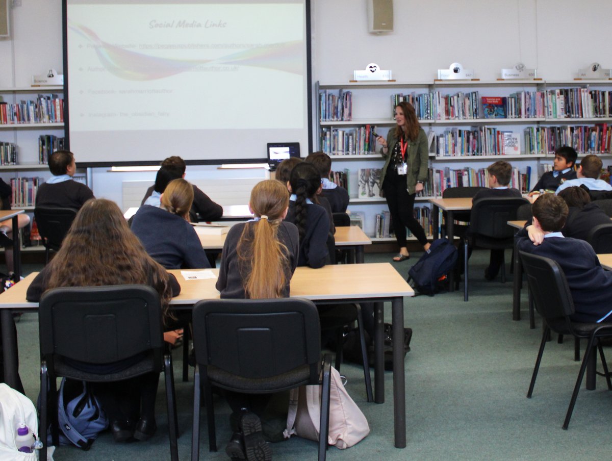 KennetSchool's tweet photo. We were thrilled to welcome author Sarah Marriott into our Library this week! 📚 Sarah gave us an exclusive sneak peek of her debut book, 'The Wings of the Spectrum', sparking our pupils’ imaginations. Thanks for an unforgettable visit! #KennetLibrary #AuthorTalk https://t.co/YDb3Ae7bhf