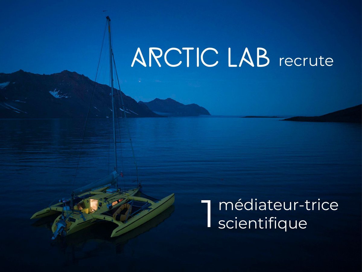 Arctic Lab recrute: 1 médiateur-trice scientifique 👩‍🔬 👨‍🔬 

Arctic Lab recherche une personne pour animer ses actions d'éducatives et concevoir ses ateliers scientifiques à destination des enfants. 

 Fiche de poste buff.ly/45X386m