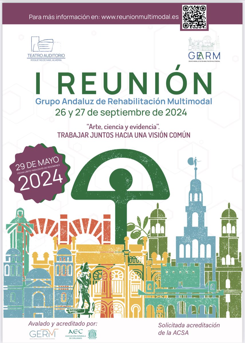 Te esperamos en Roquetas!! 26 y 27 de septiembre 2024, I Reunión andaluza de rehabilitación multimodal reunionmultimodal.es con ponentes de toda Andalucía. Rellena esta encuesta para que podamos saber en qué punto está nuestra comunidad 
reunionmultimodal.es/encuesta/?Tipo…