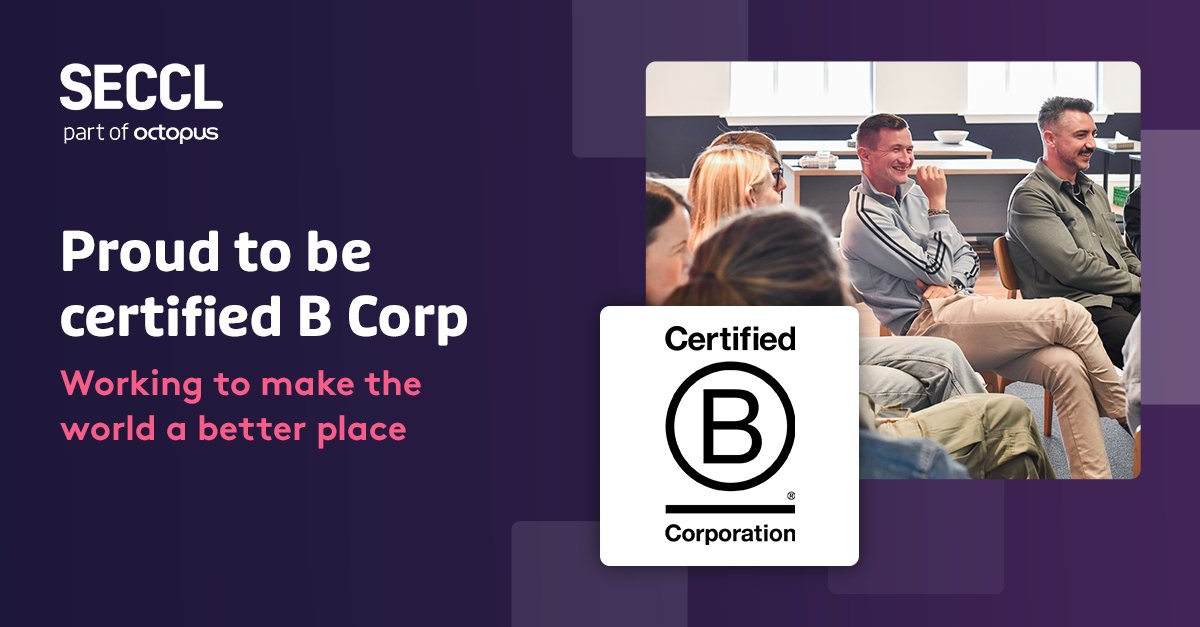 Seccl (@seccltech) on Twitter photo We’re B Corp Certified! We’re unbelievably excited to have joined a global community of businesses who are working to make the world a better place, including our fellow Octopus Group companies - <a href="/Octopus_UK/">Octopus Investments</a>, <a href="/HiOctopusMoney/">Octopus Money</a>, <a href="/amicable_world/">amicable</a> & <a href="/octopuslegacy/">Octopus Legacy</a> We’re B Corp Certified! We’re unbelievably excited to have joined a global community of businesses who are working to make the world a better place, including our fellow Octopus Group companies - <a href="/Octopus_UK/">Octopus Investments</a>, <a href="/HiOctopusMoney/">Octopus Money</a>, <a href="/amicable_world/">amicable</a> & <a href="/octopuslegacy/">Octopus Legacy</a>