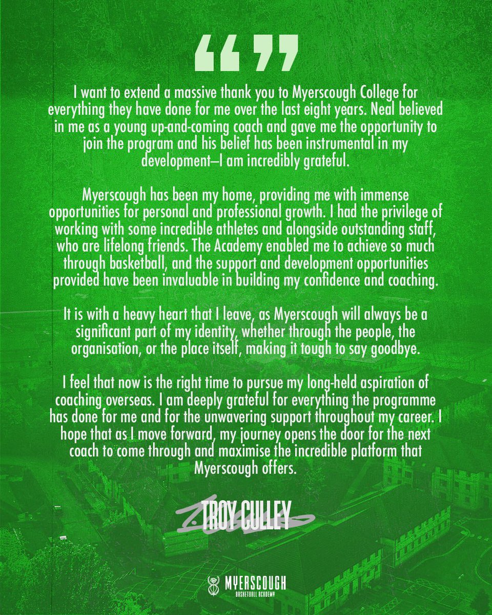 Family forever. Thanks, Coach! 🟢⚫️

<a href="/CoachCulley/">Troy Culley</a> x #MySco