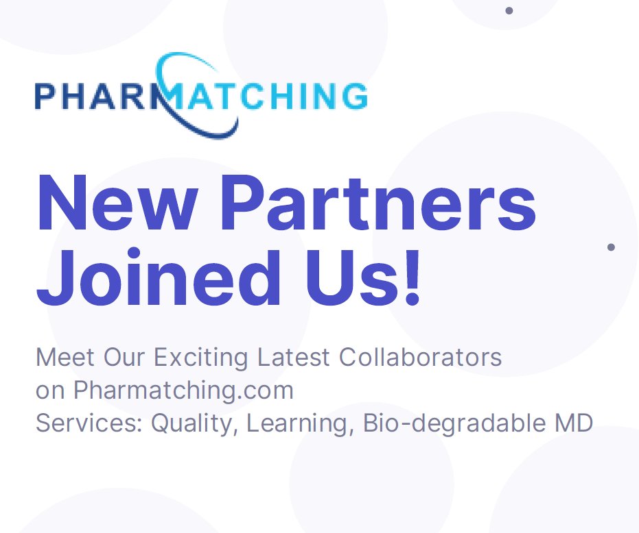 pharmatching's tweet image. We’re thrilled to welcome four innovative companies to Pharmatching.com! 🎉

1. Zamann Pharma Support
2. TerraTrust
3. Pharmuni
4. Körber

Join us in exploring their cutting-edge solutions and shaping the future of pharma together!