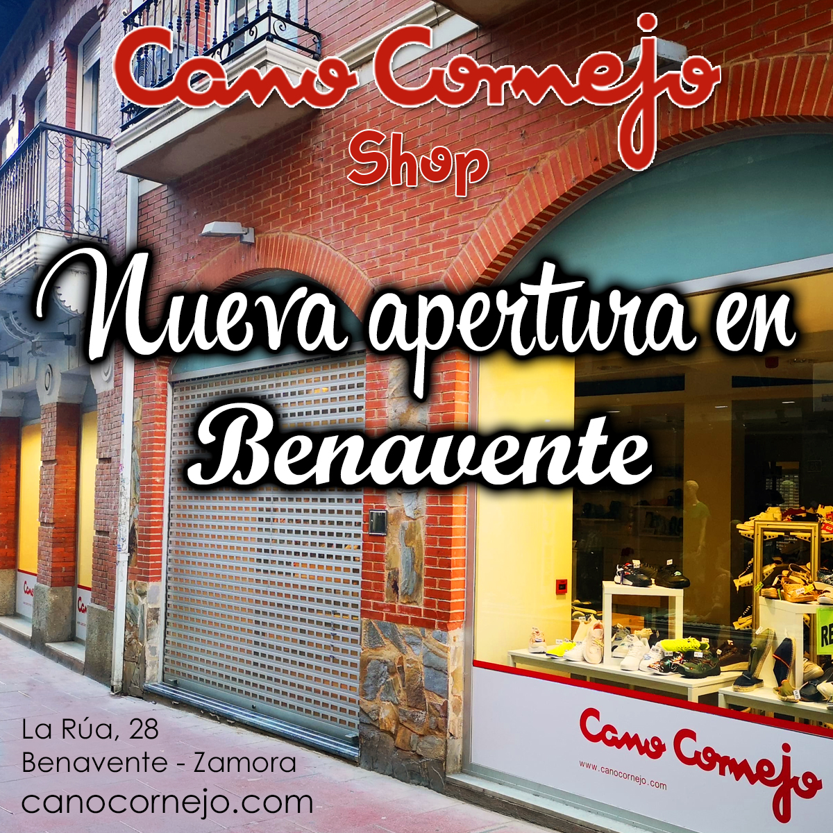 CanoCornejoShop's tweet photo. Hemos abierto una nueva tienda en Benavente (Zamora). Pásate a conocer nuestras nuevas instalaciones y aprovéchate de nuestras ofertas. Y si no, no te preocupes, visita nuestra tienda online y aprovéchate igualmente. 😉
https://t.co/dtZeIQ7khG

#zapatos #zapatillas #playeras https://t.co/kt1I7v5LdL