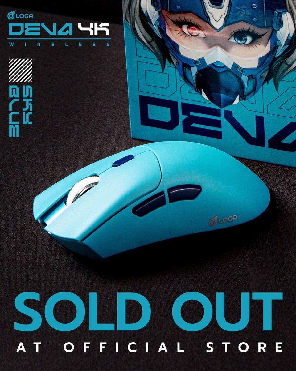 🩵 Thank you for all your support. DEVA 4K (Blue) is now out of stock on the official site.

The DEVA 4K won’t be restocked, but we are developing an even better mouse. Please stay tuned for future updates.
Thank you 🙏🏻