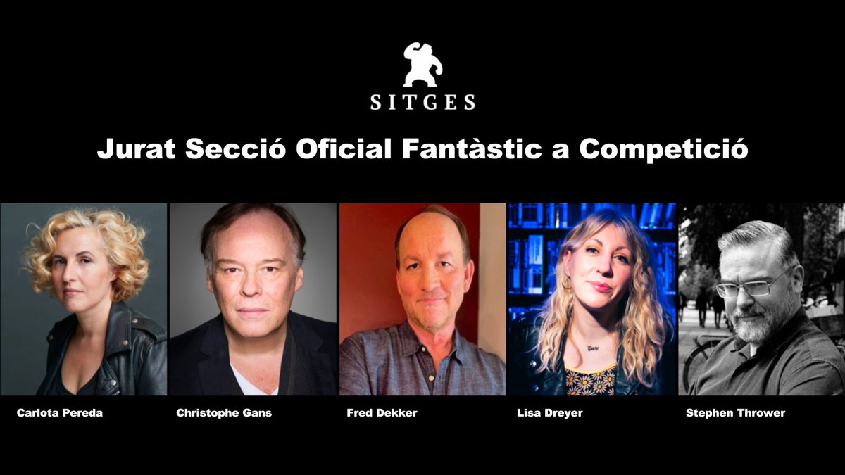sitgesfestival's tweet photo. 🗣️Pel que fa al Jurat Secció Oficial Fantàstic a Competició, enguany comptarem amb:
🎬 #CarlotaPereda
🎬 #LisaDreyer
🎬 #ChristopheGans
🎬 #FredDekker
🎬 #StephenThrower
#Sitges2024 https://t.co/PSrq0oaYJQ