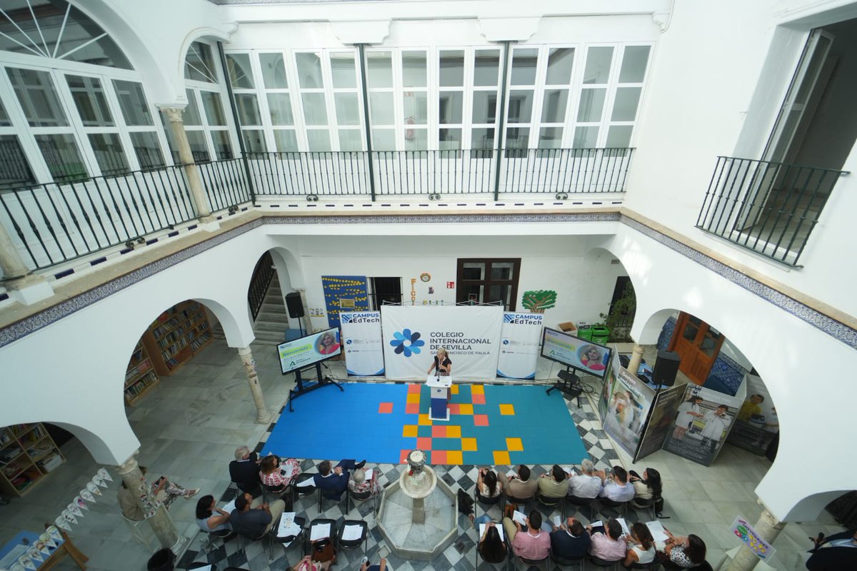 Enhorabuena al <a href="/SFPaulaColegio/">Colegio Internacional de Sevilla- SFP</a> de Sevilla y a la Fundación Goñi y Rey por impulsar el Campus EdTech, un foro para compartir proyectos en el uso de las nuevas tecnologías al servicio de la Educación.