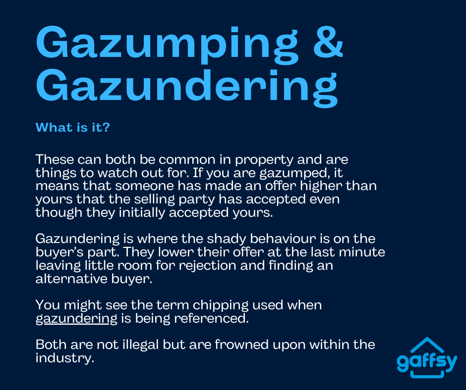 Gaffsy (@gaffsyuk) on Twitter photo Gaffsy's industry term of the week: Gazumping & Gazundering
☎️0207 459 4546
💻gaffsy.com
📩info@gaffsy.com
#propertyterms #jargonbuster #property #sellmyhome #cashbuyer #propertyuk #sellmyhome #webuyanyhome #gazumping #gazundering Gaffsy's industry term of the week: Gazumping & Gazundering
☎️0207 459 4546
💻gaffsy.com
📩info@gaffsy.com
#propertyterms #jargonbuster #property #sellmyhome #cashbuyer #propertyuk #sellmyhome #webuyanyhome #gazumping #gazundering