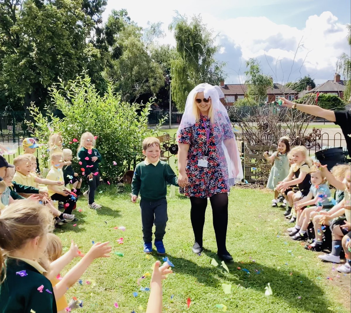 PenshurstSchool's tweet photo. Wedding fever hit FS1! 🎉 The children had a fantastic time helping Miss C celebrate her upcoming summer wedding. 💍 Wishing her endless happiness and love! 🌸👰♀️ #WeddingFever #SummerWedding #FS1Celebrates #BestWishes https://t.co/IViMuggW2f