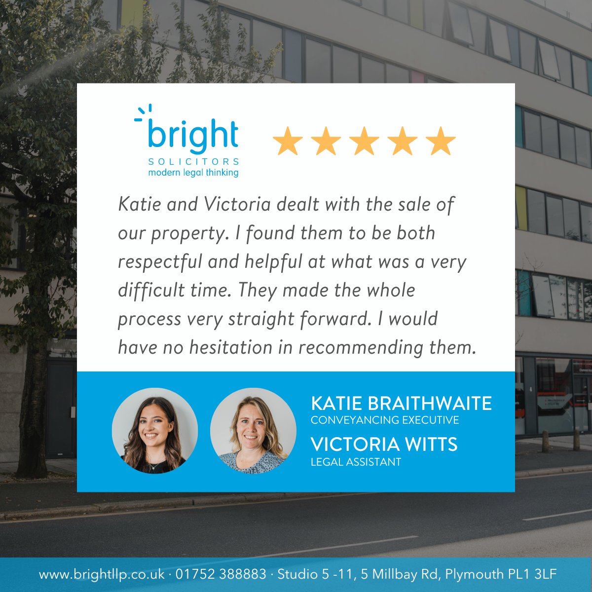 Selling your property? Let us make it seamless!🏠

Katie and Victoria specialise in property transactions, offering respectful and helpful service even during challenging times. 

Find out more about our Residential team👇brightllp.co.uk/services/resid…

#Residential #Property #Plymouth