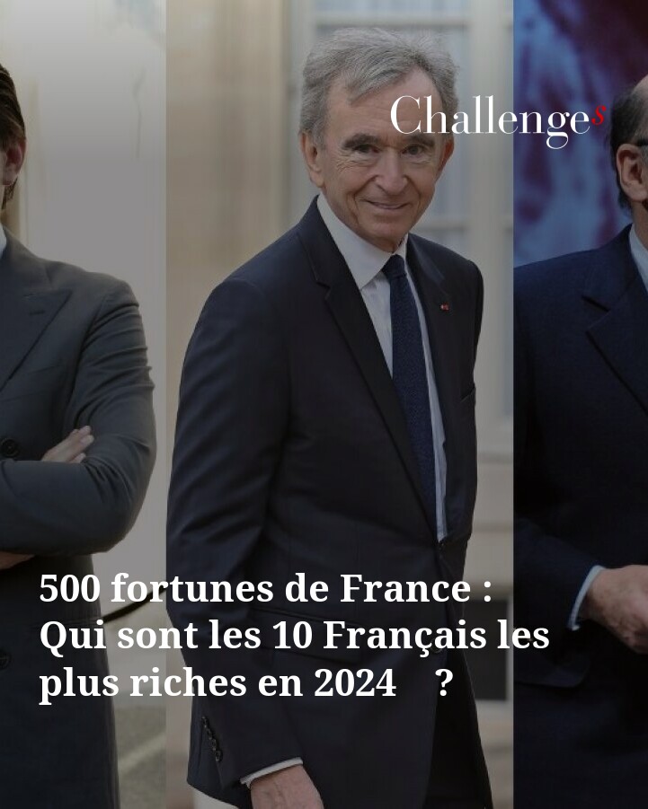 🔴 EXCLUSIF
Challenges dévoile son classement 2024 des 500 fortunes professionnelles de France 🌟

Découvrez les 10 premiers du classement, qui cumulent à eux seuls une fortune supérieure à celle des 490 autres ⤵️
➡️ l.challenges.fr/Fdj