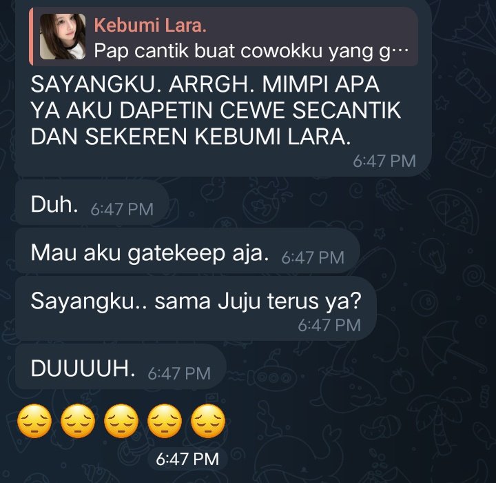 Respon Juju tiap aku pap>>>