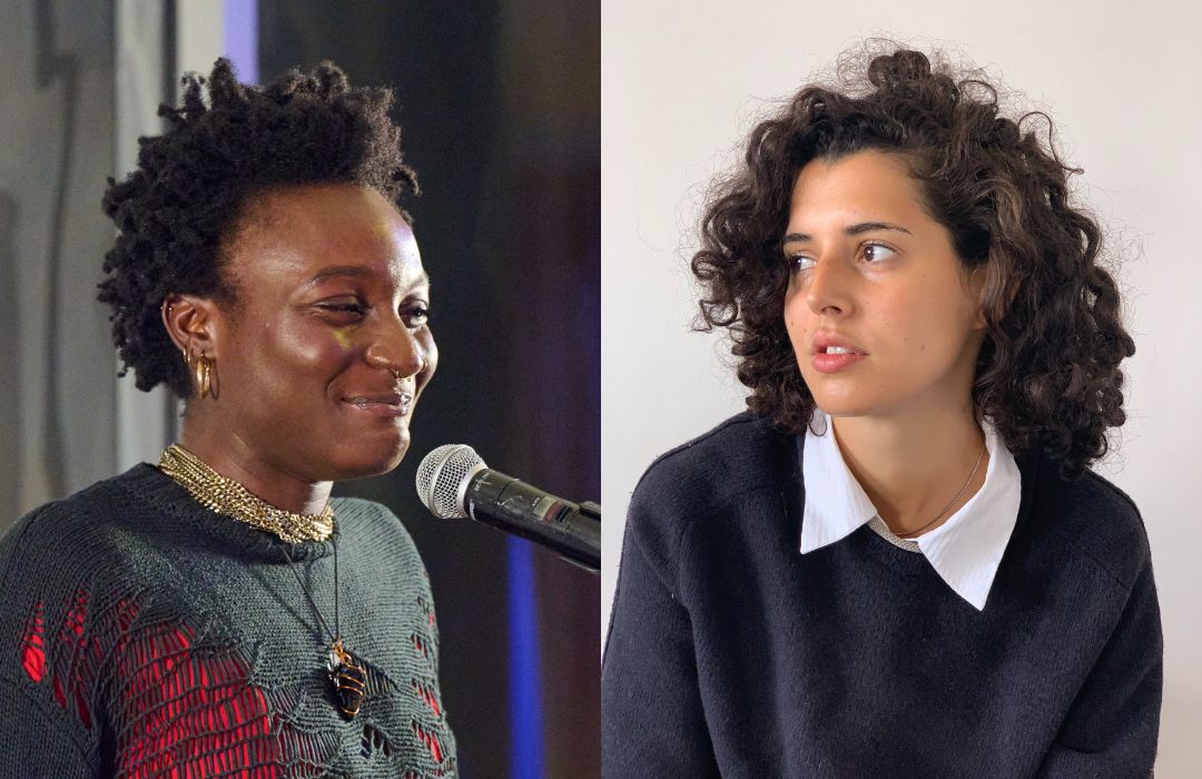 PoetrySociety's tweet photo. The Poetry Society is proud to have two excellent poets shortlisted for the Forward Prizes this year: Eve Esfandiari-Denney for ‘Nearly White Girl Girling on Behalf of Mammal’ and Tife Kusoro with ‘the only other dark-skinned girl’.

More: https://t.co/xVD33EUc44 https://t.co/IOtn13ACfJ