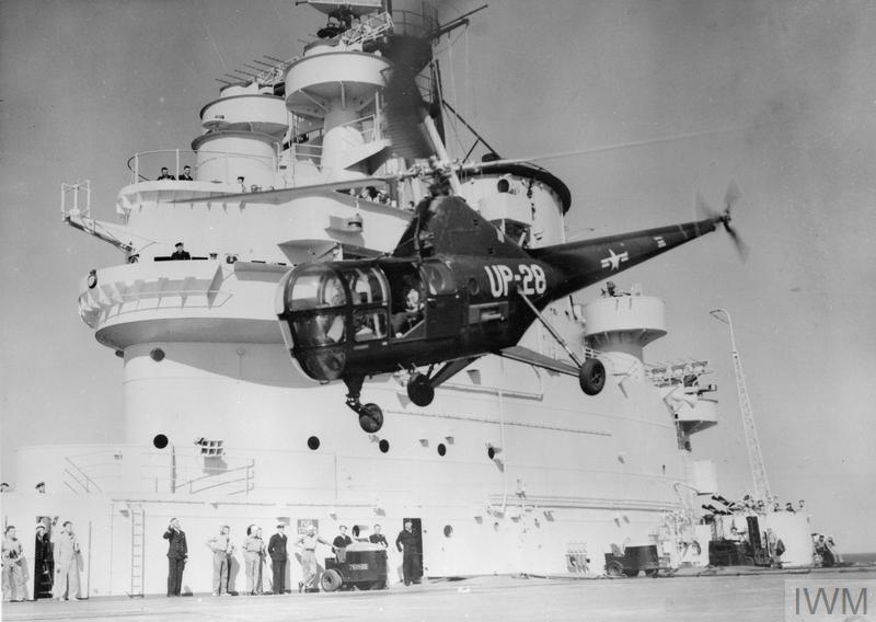 BCFK5053's tweet photo. A U.S. #Sikorsky helicopter takes off from British light aircraft carrier HMS Unicorn. The aircraft was also built under licence by Westland in the UK, being dubbed the #Dragonfly. Helicopters were used extensively during the #KoreanWar for a myriad of uses.

(Image: IWM A 31984) https://t.co/UoTtSn11Yf