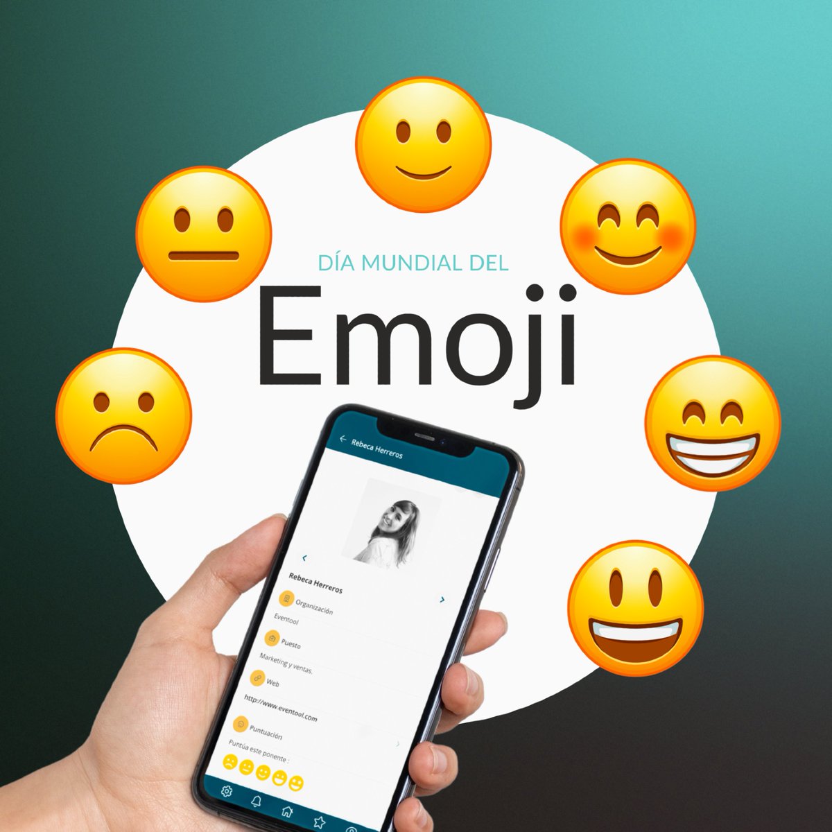 eventoolcom's tweet photo. 🎉 ¡Feliz Día Mundial del Emoji! 🌍🎉
En Eventool, los asistentes de tu evento pueden valorar la app con emojis del 1️⃣ al 5️⃣. Los organizadores obtienen feedback rápido y pueden analizar los resultados al final del evento. 📊✨
#DiaMundialDelEmoji #Eventool #Feedback 😊📱 https://t.co/KFvuyF75jF