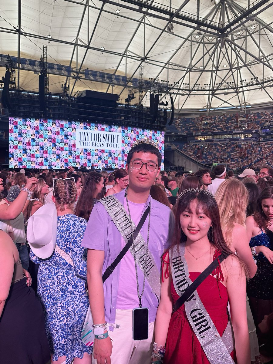 RED1989__'s tweet photo. Celebrating my swiftie bestie’s @Catherine_Duan birthday here at #GelsenkirchenTSTheErasTour 
@taylornation13 @taylorswift13 https://t.co/FP4JnfhFN9