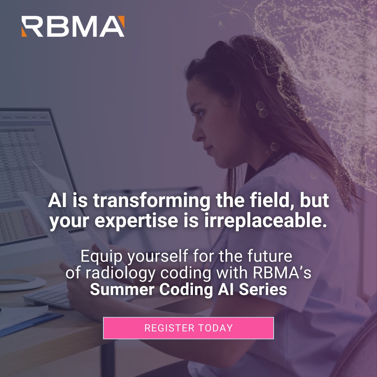 RBMAConnect's tweet image. Next week, join industry experts and innovators for RBMA&apos;s Summer Coding AI Series, a 3-part series focusing on leveraging AI for enhanced coding practices and professional advancement. The series starts July 23!

Don&apos;t miss it! bit.ly/3W2Zbsc #radiology #radiologycoding