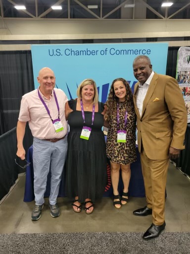 AACCNJ's tweet photo. John Harmon, stopped by the U.S. Chamber of Commerce booth during the highly anticipated #ACCE24 event in Dallas this week.
This conference is a premier opportunity to evolve our organization with fresh industry perspectives, professional development, and peer learning. https://t.co/I1pF58lkOz