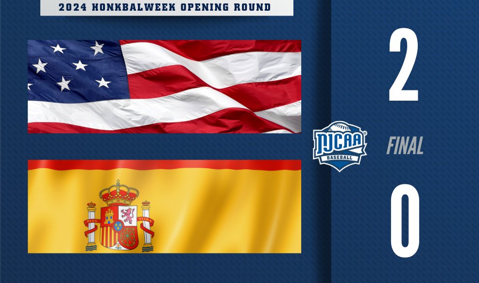 Team USA ➡️ 𝐒𝐞𝐦𝐢𝐟𝐢𝐧𝐚𝐥𝐬

Team USA and #NJCAABaseball defeated Spain 2-0 to move to a 3-2 record in the <a href="/honkbalweek/">Honkbalweek Haarlem</a> Opening Round! Stay tuned to see who Team USA takes on in the Semifinals! ⚾️

📊stats.knbsbstats.nl/en/events/2024…
📺app.honkbalsoftbal.tv/nl/category/ho…