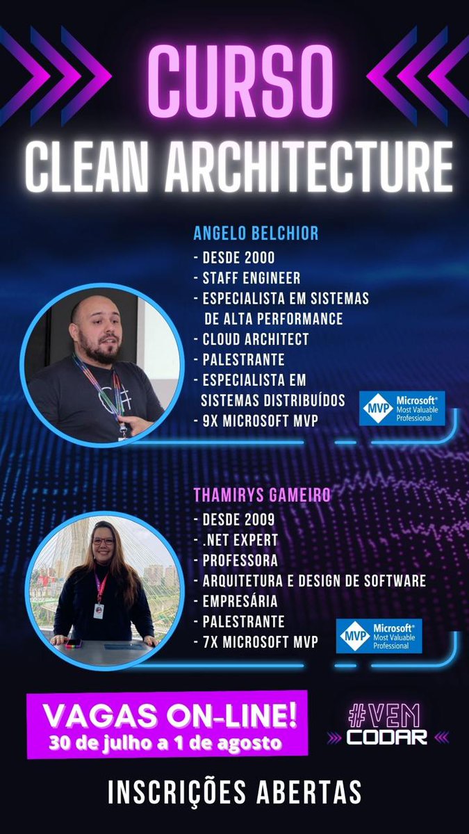 Você conhece os instrutores da #VemCodar ? 

vemcodar.com.br 

Vem com a gente 🔥❤️