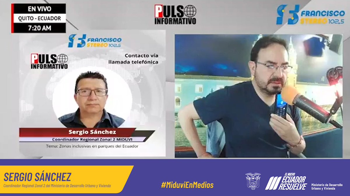 ViviendaEc's tweet photo. #MiduviEnMedios 🎙️
Conoce los detalles de la implementación de zonas inclusivas en parques de #Ecuador, que nuestro Coordinador Regional #Zonal2, informó en entrevista con @franciscostere.
Mira su intervención completa 👀👉 https://t.co/OYfXNRXDVO
#ElNuevoEcuadorResuelve 🇪🇨 https://t.co/O1ShLX8jw3