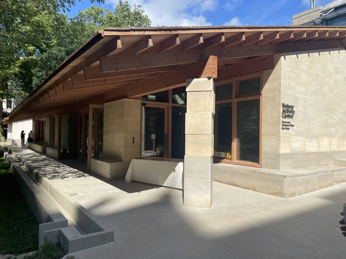 flygirlNHM's tweet photo. The wildlife garden has reopened! 

With glorious weather we have wondered around the new (and old) place 

The Nature activity Centre and ponds look great. And wait…is that a #BeeFly I spy on the pollinator board 🤓🪰

@NHM_Science @amentsoc @RoyEntSoc #UrbanNatureGarden https://t.co/vso8zez6fO