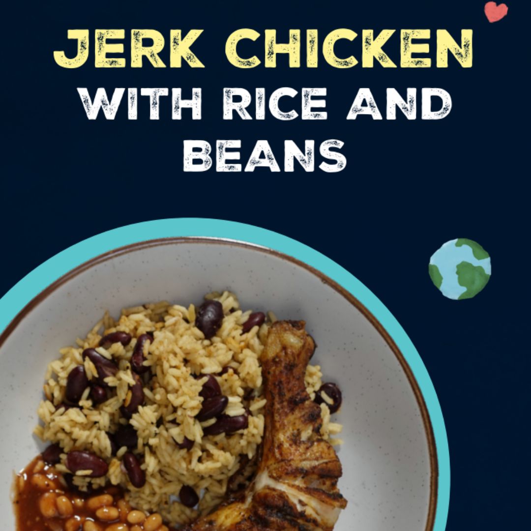 Have you seen the latest recipe from the Feed a Family for £5 series!  

This half terms recipe is Jerk Chicken with Rice and Beans. With a veggie swap out of Cauliflower Steaks!  

Discover the quick and affordable step-by-step recipe card instructions &amp; helpful cooking video!
