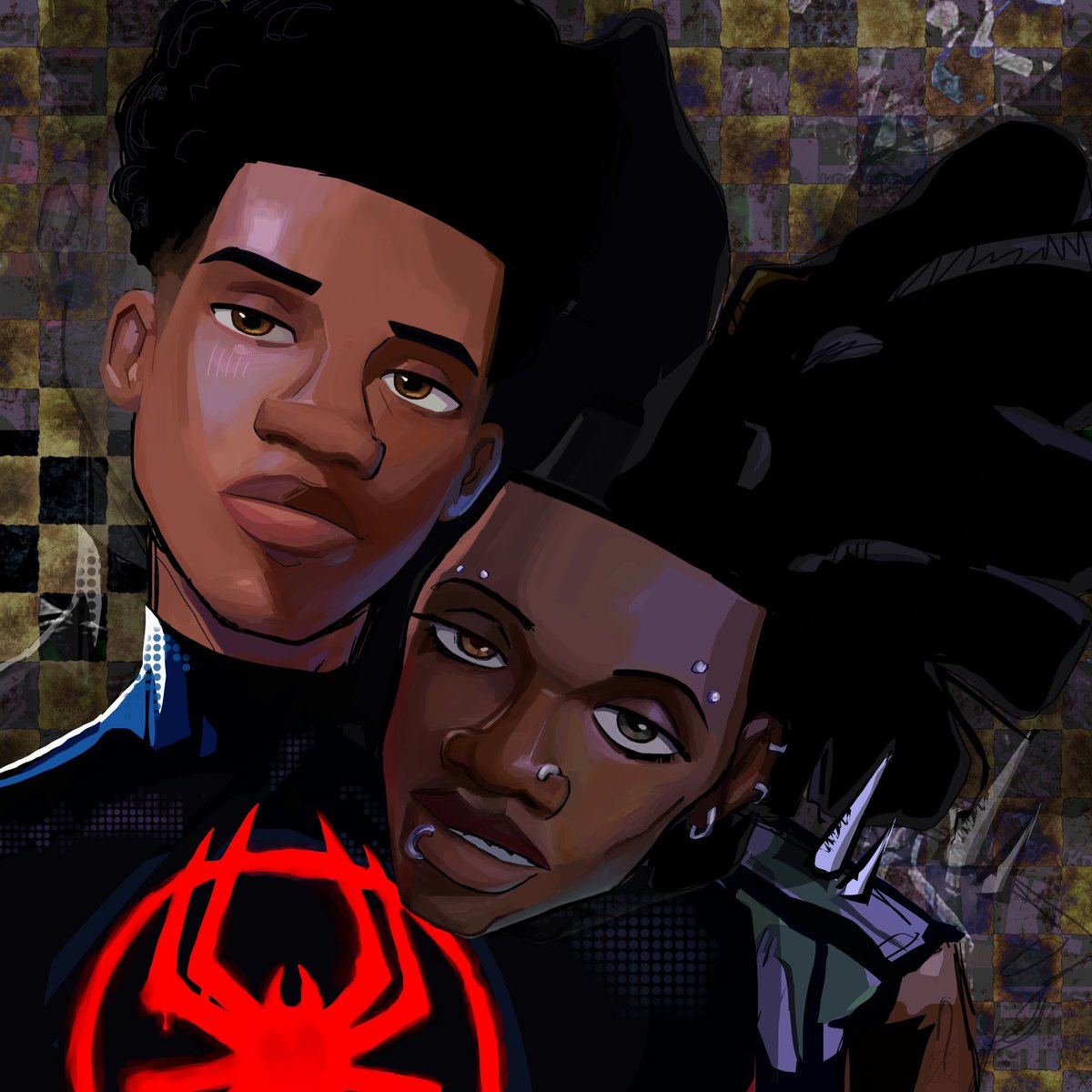 Hbiebrn's tweet photo. Leaked btsv ending⁉️ 
—

#MilesMorales + #HobieBrown
#punkflower https://t.co/YcMxEkJFgX