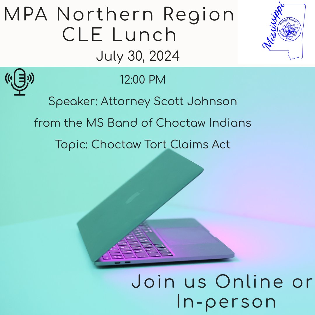 Find more details on our site! 
msparalegals.org/events