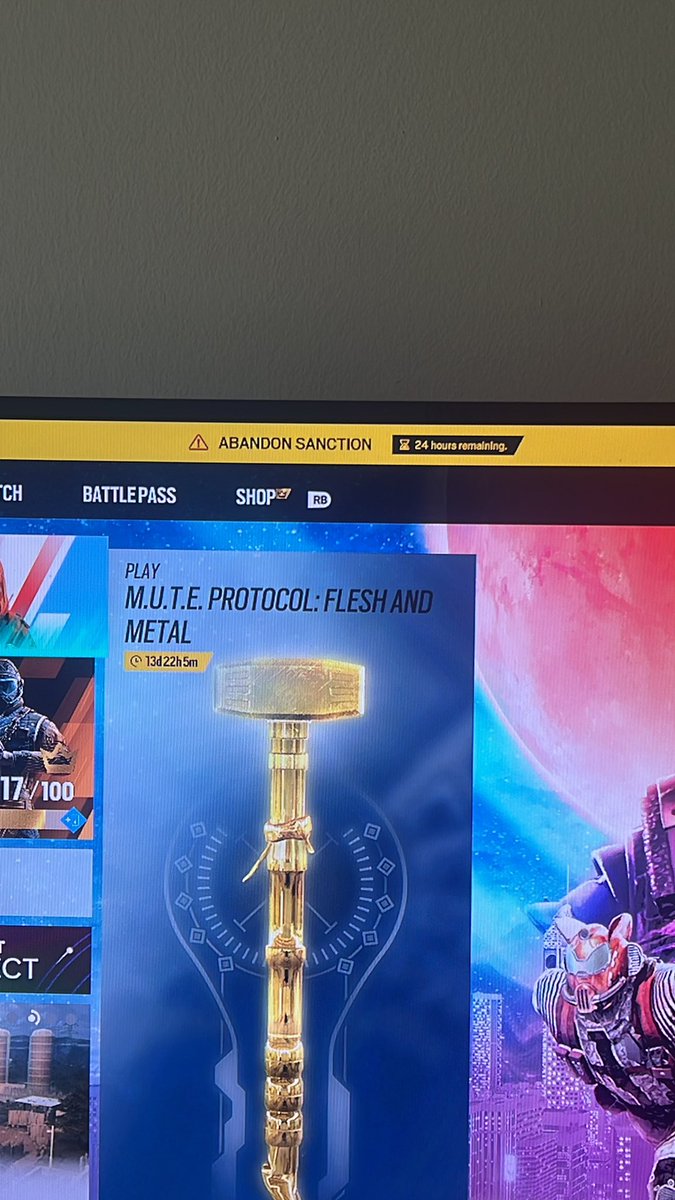 iamhunterhawk's tweet photo. Man @Rainbow6Game I get booted offline and I get the penalty??? Come on now https://t.co/HuSMnA6qEt