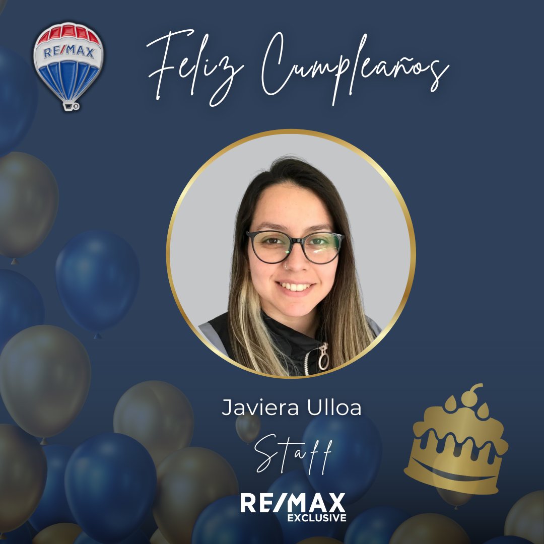🎉 ¡𝕌ℕ 𝔹ℝ𝕀ℕ𝔻𝕀𝕊 ℙ𝕆ℝ 𝔼𝕃 ℂ𝕌𝕄ℙ𝕃𝔼 𝔻𝔼 𝕁𝔸𝕍𝕀𝔼ℝ𝔸! 🎉

En la Familia RE/MAX Exclusive celebramos con entusiasmo un año más de vida 🍰 de nuestra Coordinadora Administrativa 👩🏼‍💼 quien es una gran profesional, comprometida con el éxito de nuestro equipo👏👏👏