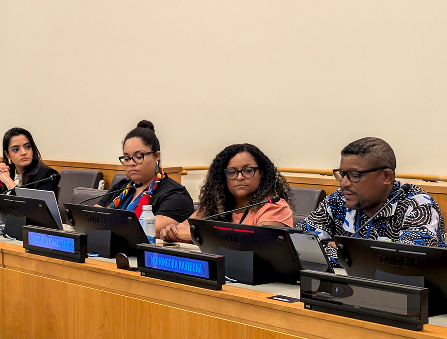 ituc's tweet photo. Stark speech by our delegate Mahongora Kavihuha of the Trade Union Congress of #Namibia🇳🇦 🗣️ "Effective #SDGs partnerships can be forged only if #FreedomOfExpression & association, and #democracy are upheld."✊👏
#timefor8 #HLPF2024 @ituc_africa @satucc https://t.co/p0EqTFyjgZ