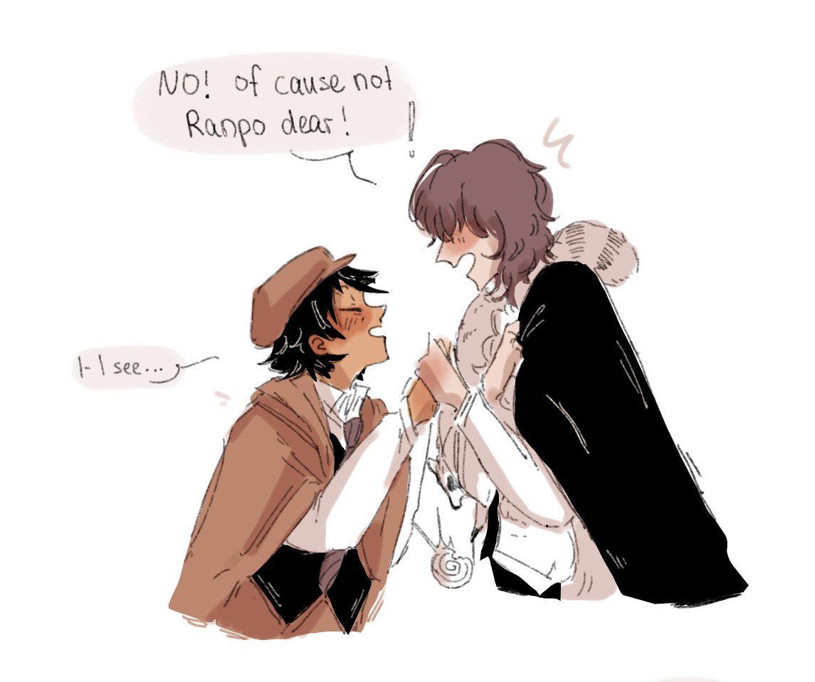 pearsquashy's tweet photo. Ranpo is right of cause :D
Poe just doesn't know it yet
#bsd #ranpoe https://t.co/SyzzhTObZA