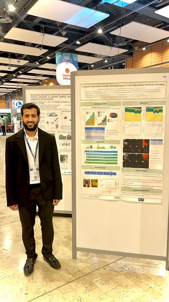 ACM (@adv_cat_mat) on Twitter photo One more poster from our group at <a href="/ICCLyon2024/">ICCLyon2024</a> is from <a href="/m_albuali/">د. محمد بن عبد الوهاب البوعلي</a> about his work on Catalytic conversion of crude oil to hydrogen! 🎉 One more poster from our group at <a href="/ICCLyon2024/">ICCLyon2024</a> is from <a href="/m_albuali/">د. محمد بن عبد الوهاب البوعلي</a> about his work on Catalytic conversion of crude oil to hydrogen! 🎉