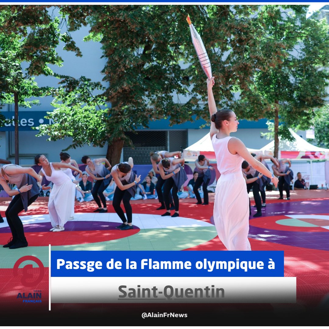 AlainFrNews's tweet image. Passage de la #Flamme olympique à #SaintQuentin

#olympique #TesYeuxSurLeMonde #Paris2024