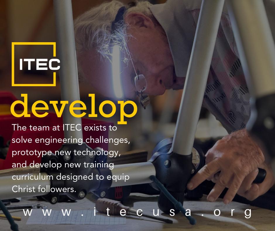 itecusa's tweet image. If God has gifted you with the abilities to problem solve, tinker, and innovate, perhaps it is time to consider how you can use your skills to help the Gospel go to the ends of the earth. Learn more at l8r.it/l81C today!