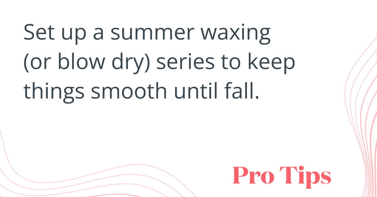 By bundling services together in a series, you can pass the savings along to your guests for buying them in bulk upfront while keeping your books full. ✨