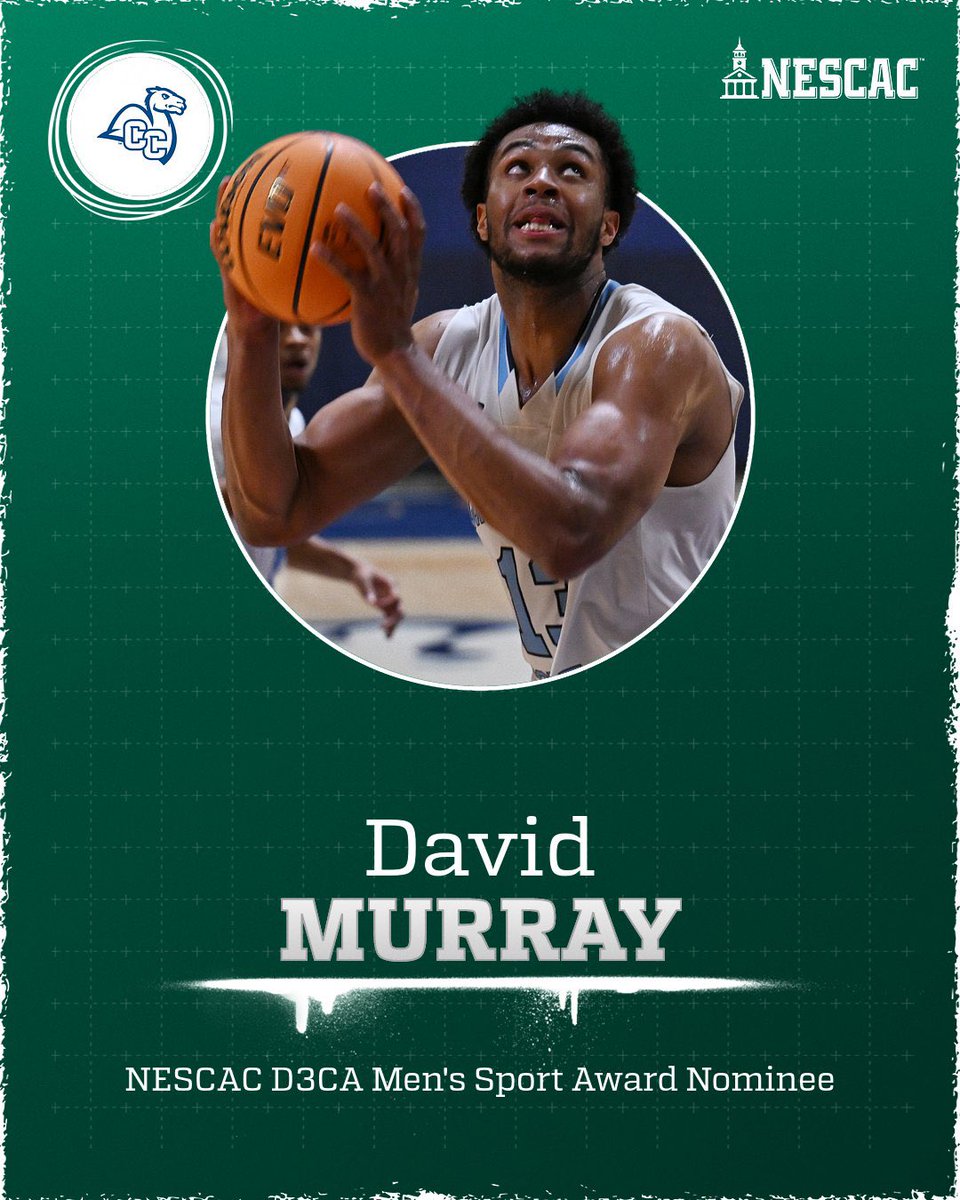Conn College MBB (@camel_hoops) on Twitter photo Proud of our now Alum, David Murray on being nominated as <a href="/D3Commissioners/">D3 Commissioners</a> Men’s Athlete of the year! #SaddleUp Proud of our now Alum, David Murray on being nominated as <a href="/D3Commissioners/">D3 Commissioners</a> Men’s Athlete of the year! #SaddleUp