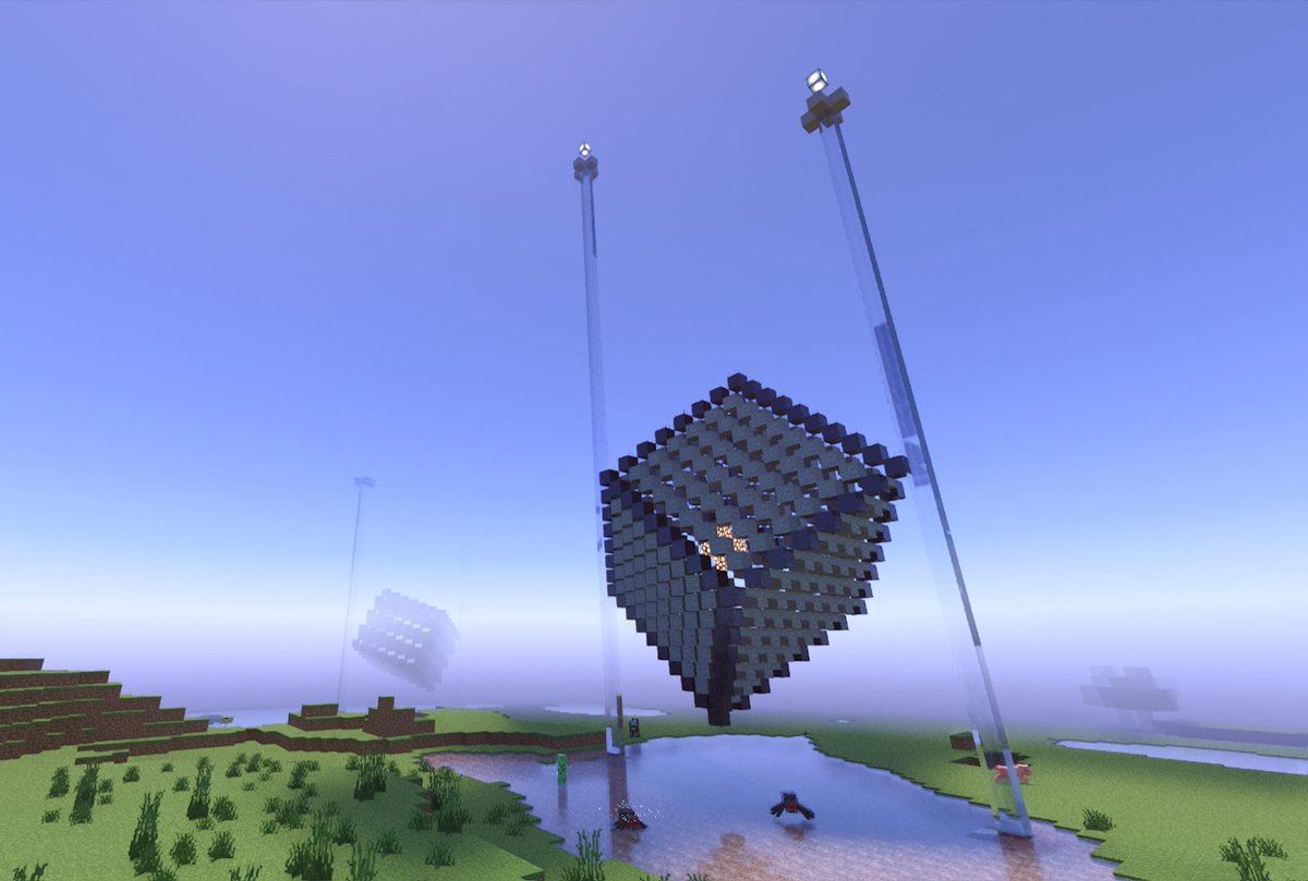 T2x280tt's tweet photo. 一年程前に建築した別荘を久々に訪ねたら、まだ荒らされずに残ってた。ありがたや。2b2e感の薄い穏やかな土地で、とても好きな場所。

#Minecraft #2b2e #アナーキーサーバ https://t.co/codpcZY5Ij