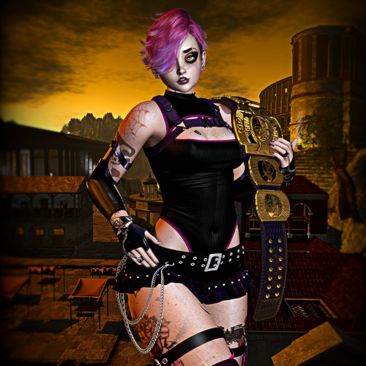 BadAppleTracy's tweet photo. A lot happened last night @HonorPro_SL.๐ฅ
I made peace with @LyraPhoenixSL and @LegendaryMaxine, so that's a plus.
Then VIP attacked Hit Squad and The Dominion which landed us in a Three Way Ladder match for #EndGame Night One to defend the Tag Team Championships.
#SecondLife๐ https://t.co/vXxsz3tofh